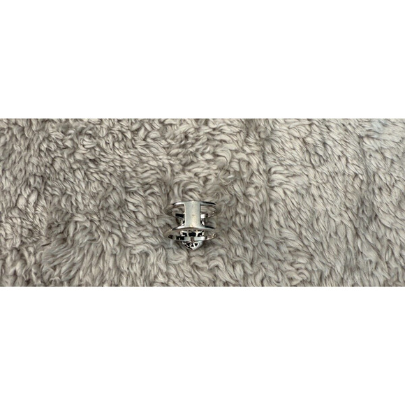 Kendra Scott Elise Purple Iridescent Drusy Silver Tone Ring Size 6 Boho Western - Picture 3 of 3